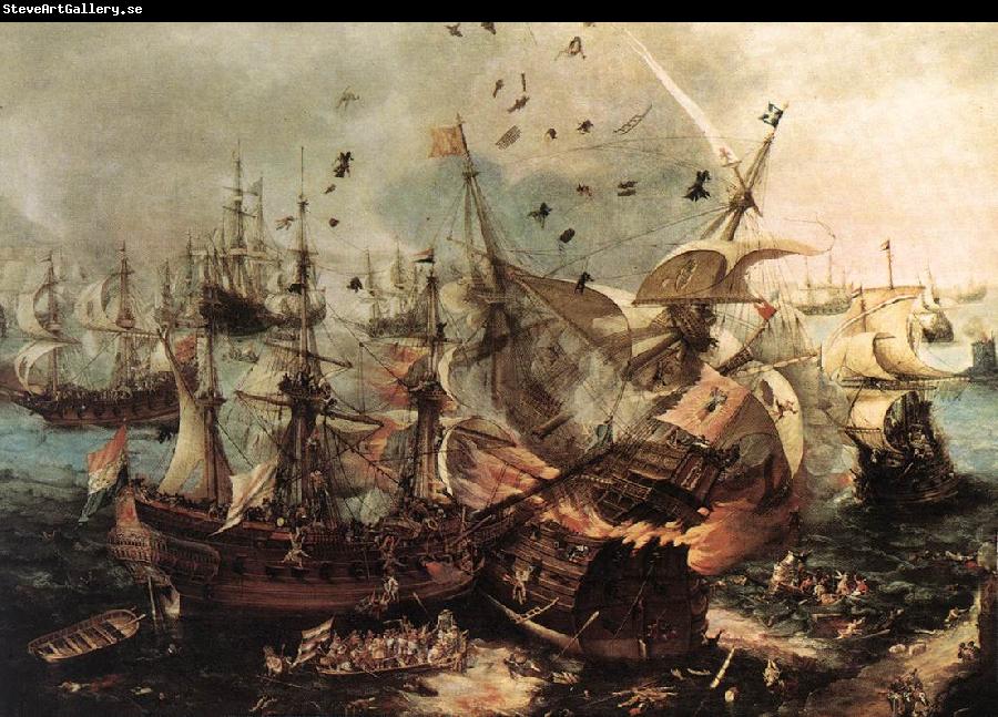 VROOM, Hendrick Cornelisz. Battle of Gibraltar qe